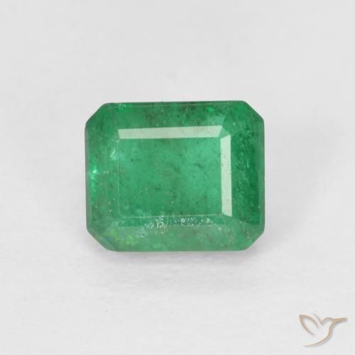 0.59ct Natural Luz verde Esmeralda, Corte Esmeralda, SI