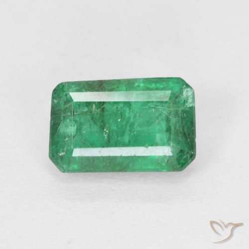0.64ct Natural verde quente Esmeralda, Corte Esmeralda, SI