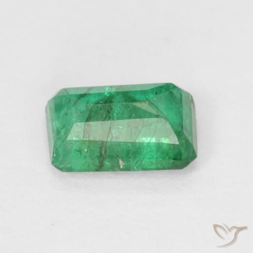 Esmeralda verde quente Natural 0.64ct, Corte Octógono / Esmeralda, SI