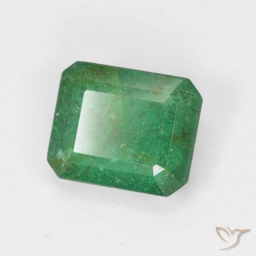 Esmeralda verde natural 0,78ct, corte esmeralda, SI