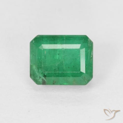 Esmeralda verde natural 0,71ct, corte esmeralda, SI