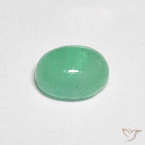 Esmeralda Menta verde Natural 0.73ct, oval, Translúcido