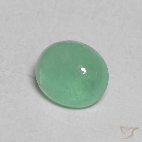 Esmeralda Menta verde Natural 0.64ct, oval, Translúcido