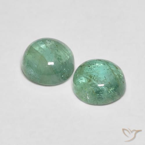 Pedras preciosas de Esmeralda Luz verde natural de 0.64 ct, Redondo, Transparente