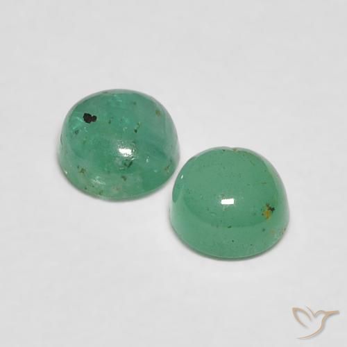 Pedras preciosas de Esmeralda Verde claro natural de 0.63 ct, Redondo, Transparente
