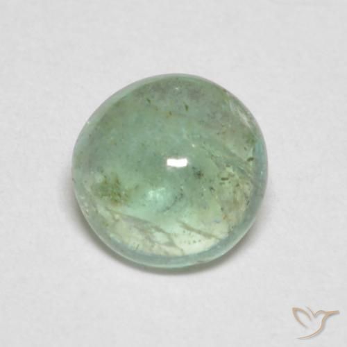 0.41ct Natural Muito claro amarelo verde Esmeralda, Redondo, Transparente