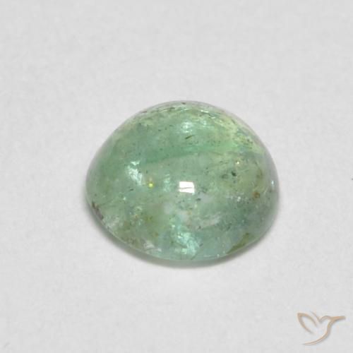 Esmeralda Muito claro amarelo verde Natural 0.41ct, Redondo, Transparente