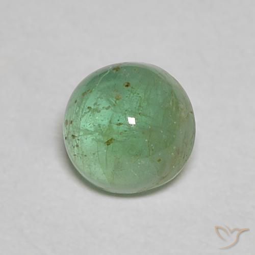 0.44ct Natural Verde claro fresco Esmeralda, Redondo, Transparente