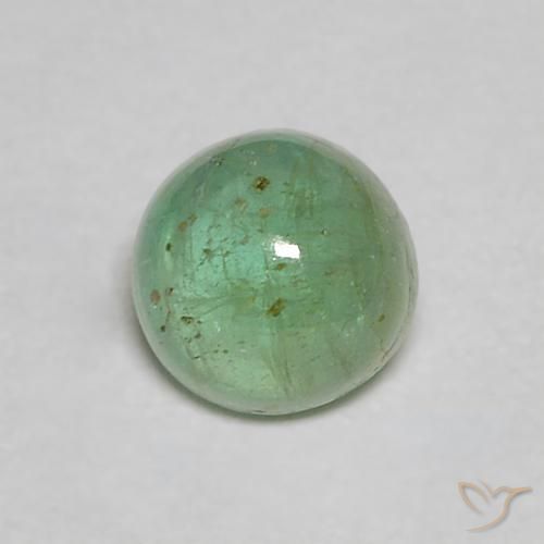 Esmeralda Verde claro fresco Natural 0.44ct, Redondo, Transparente