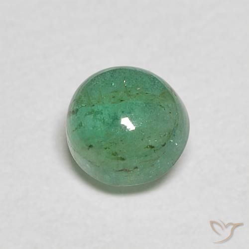0.43ct Natural Verde claro médio Esmeralda, Redondo, Transparente