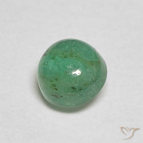 Esmeralda Verde claro médio Natural 0.43ct, Redondo, Transparente