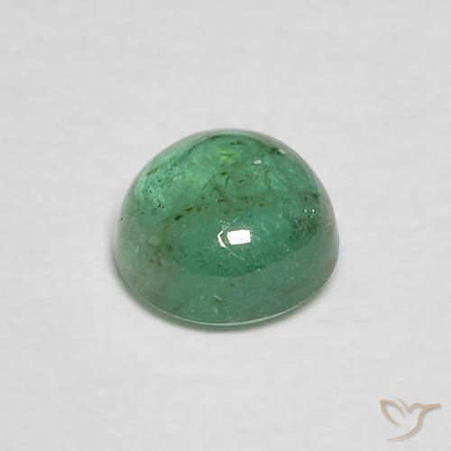 Esmeralda Verde claro médio Natural 0.43ct, Redondo, Transparente