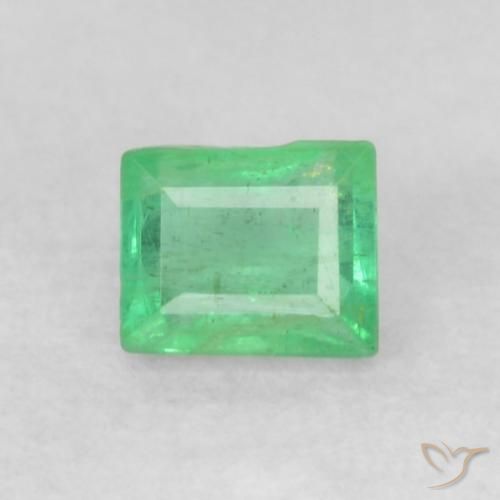0.18ct Natural Verde Trevo Claro Esmeralda, baguete, VS