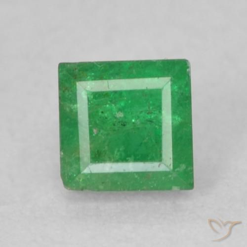 0.23ct Natural Verde médio Esmeralda, Quadrado, I1