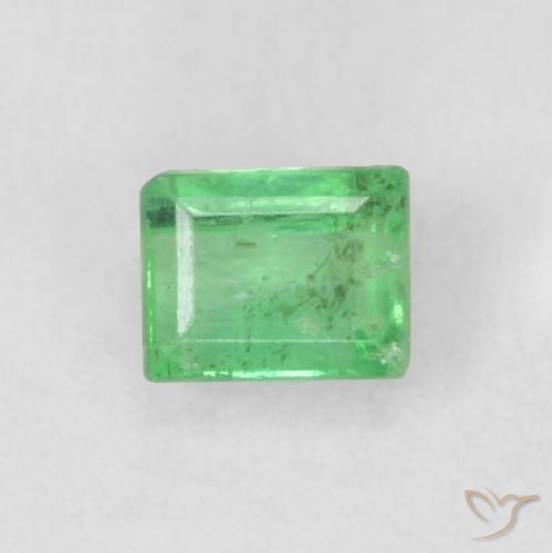 0.16ct Natural Verde amarelado claro Esmeralda, baguete, VS