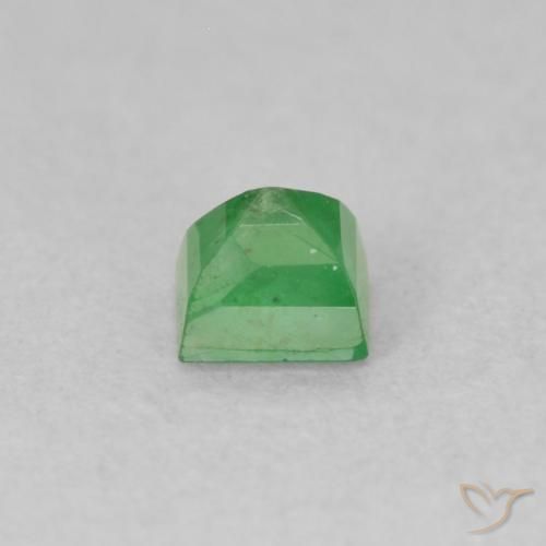 Esmeralda trevo verde Natural 0.22ct, Quadrado, I1
