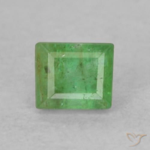 0.20ct Natural Verde médio Esmeralda, baguete, SI