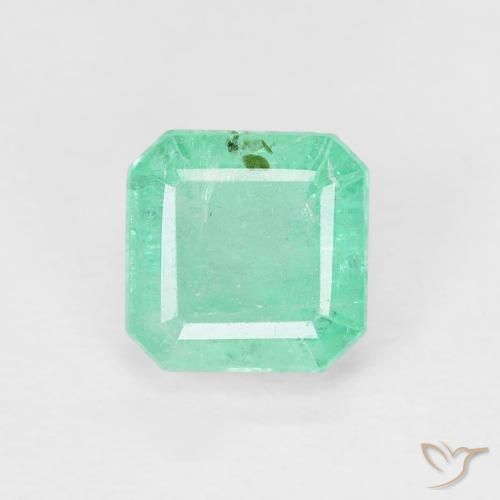 0.87ct Natural Menta verde Esmeralda, Corte Esmeralda, SI