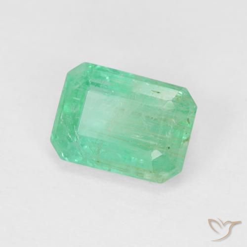 Esmeralda Verde claro Natural 1.27ct, Corte Octógono / Esmeralda, SI