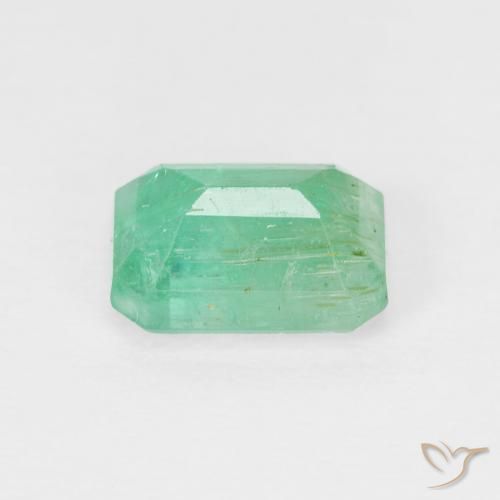 Esmeralda Verde claro Natural 1.27ct, Corte Octógono / Esmeralda, SI