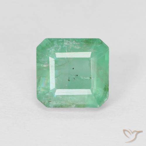 1.33ct Natural Luz verde Esmeralda, Corte Esmeralda, SI