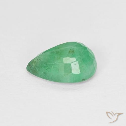 Esmeralda Verde Frio Natural 0.64ct, Formato de pêra, VS-SI