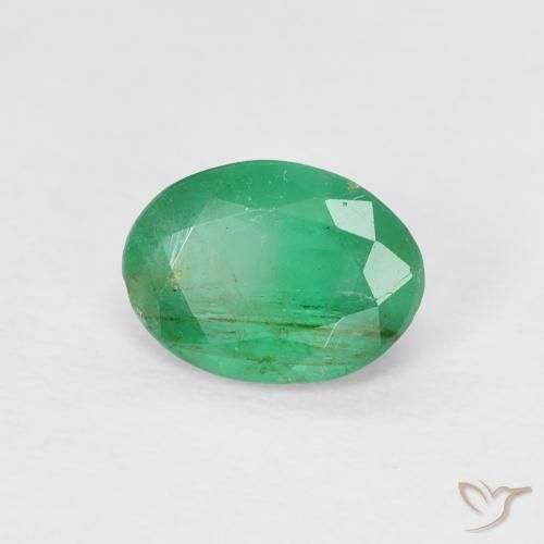 Esmeralda Jade verde Natural 0.77ct, oval, VS-SI