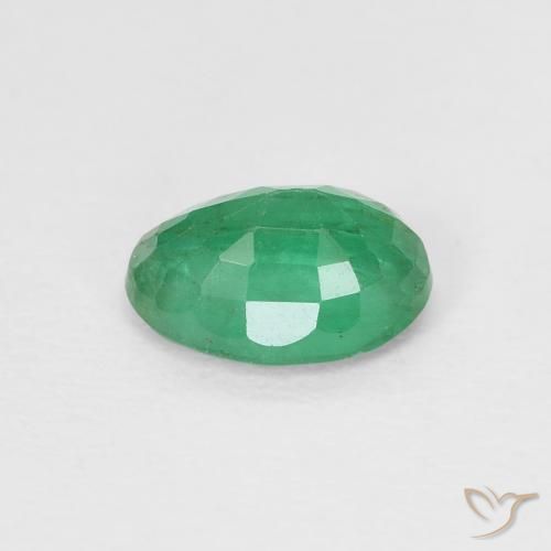 Esmeralda Jade verde Natural 0.77ct, oval, VS-SI