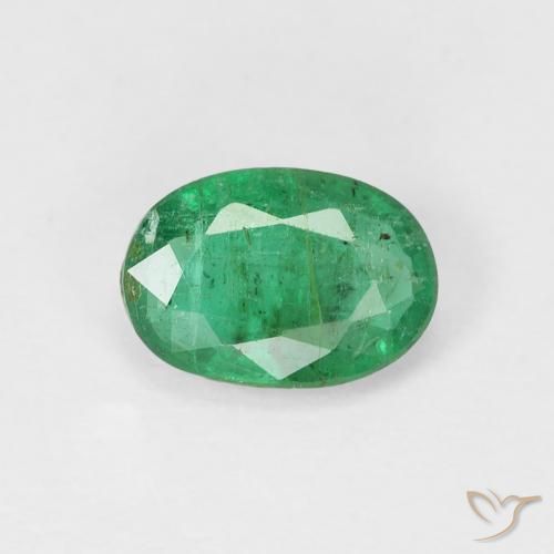 0.75ct Natural Verde claro médio Esmeralda, oval, SI