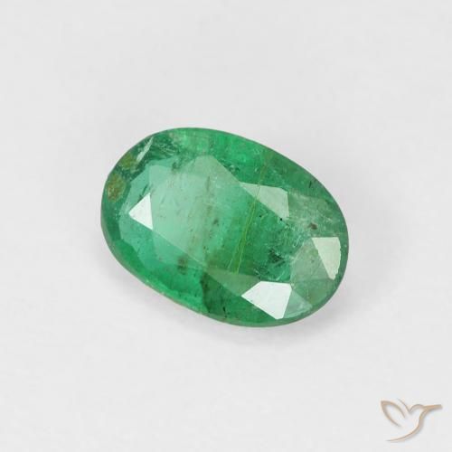 Esmeralda Verde claro médio Natural 0.75ct, oval, SI