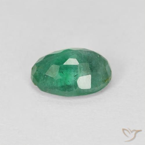 Esmeralda Verde claro médio Natural 0.86ct, oval, SI