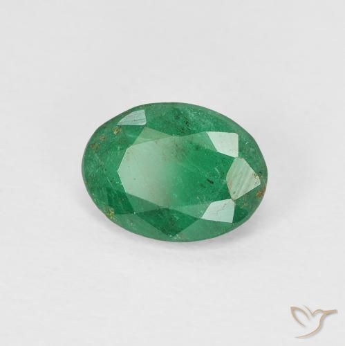 Esmeralda verde quente Natural 1.02ct, oval, VS-SI