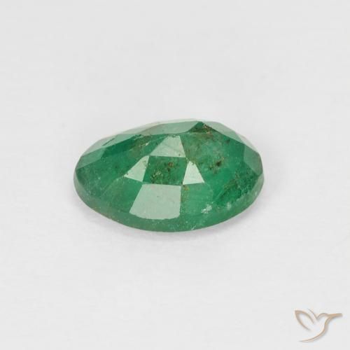 Esmeralda verde quente Natural 1.02ct, oval, VS-SI