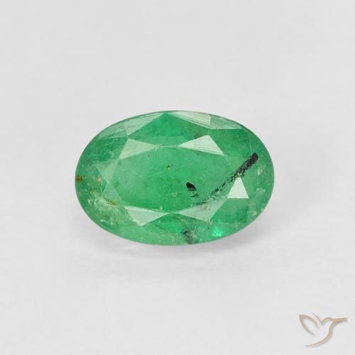 0.58ct Natural Verde claro Esmeralda, oval, VS-SI