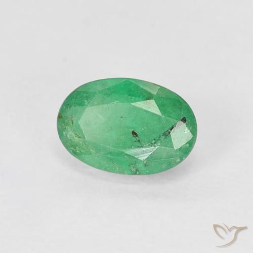 Esmeralda Verde claro Natural 0.58ct, oval, VS-SI