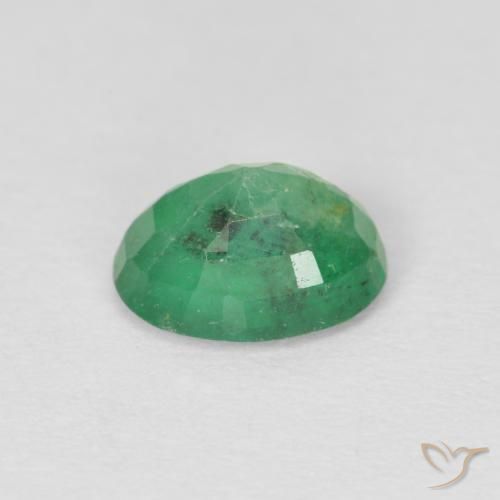 Esmeralda Verde amarelado Natural 0.80ct, oval, SI