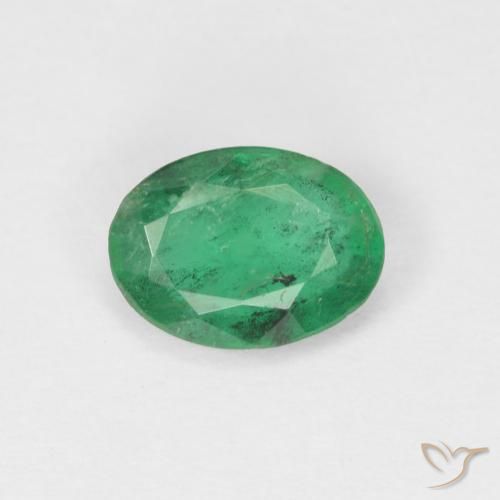 0.60ct Natural verde quente Esmeralda, oval, SI