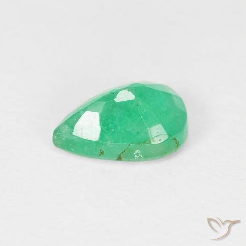 Esmeralda Verde Menta Intenso Natural 0.78ct, Formato de pêra, VS-SI