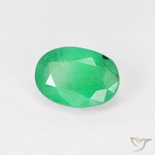 Esmeralda Verde amarelado Natural 0.86ct, oval, VS-SI
