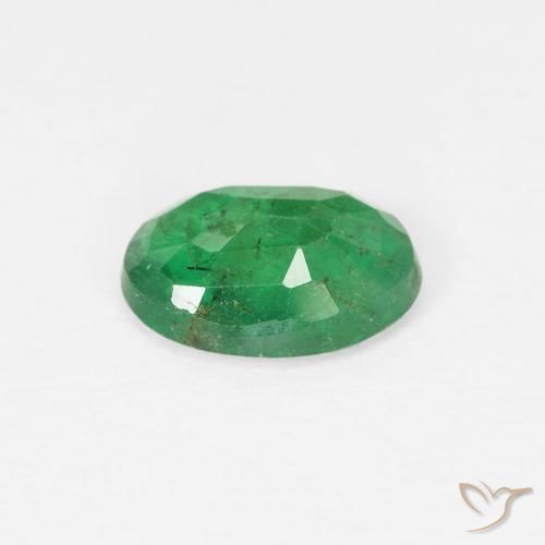Esmeralda Verde amarelado Natural 0.62ct, oval, SI