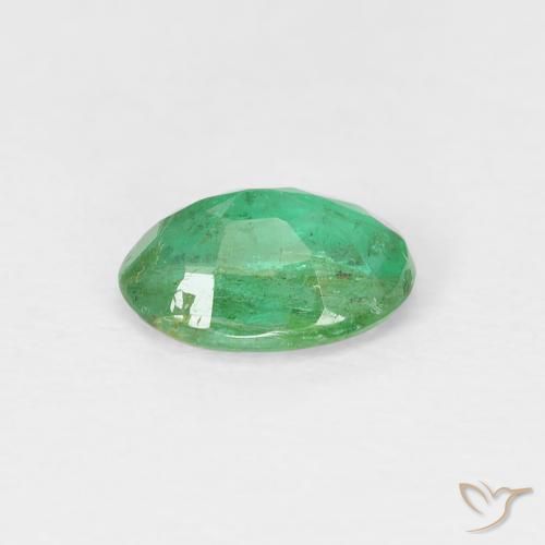 Esmeralda Verde amarelado Natural 0.69ct, oval, SI