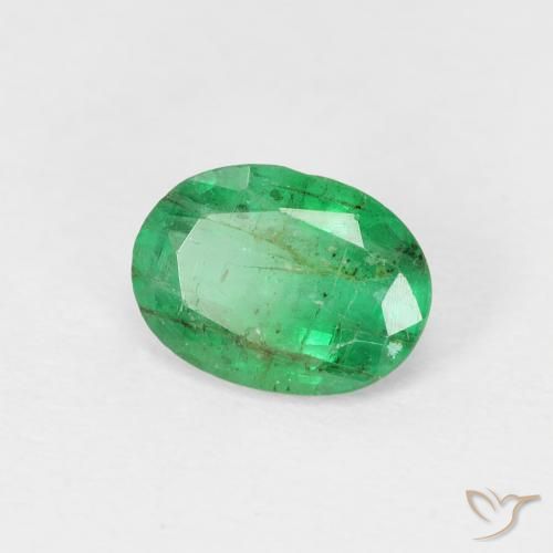 Esmeralda Verde médio Natural 0.78ct, oval, SI