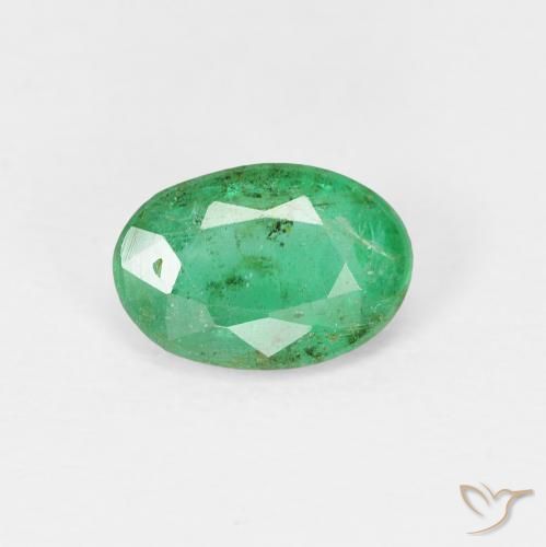 0.66ct Natural Verde claro Esmeralda, oval, SI