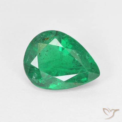 Esmeralda Pera Cut 1,7 ct, 9,6 x 7,3 mm da Zâmbia, Photo A