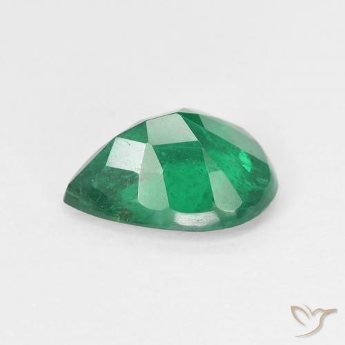 Esmeralda verde escuro Natural 1.70ct, Formato de pêra, VS