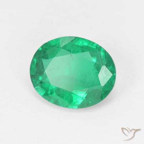 Esmeralda verde quente Natural 1.80ct, oval, VS