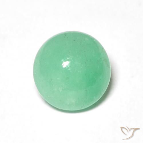 1.05ct Natural Luz verde Esmeralda, Redondo, Translúcido