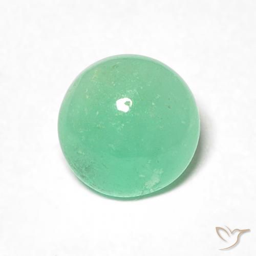 0.70ct Natural Verde Menta Claro Esmeralda, Redondo, Translúcido