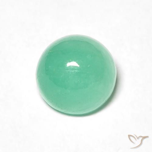 1.05ct Natural Luz verde Esmeralda, Redondo, Translúcido