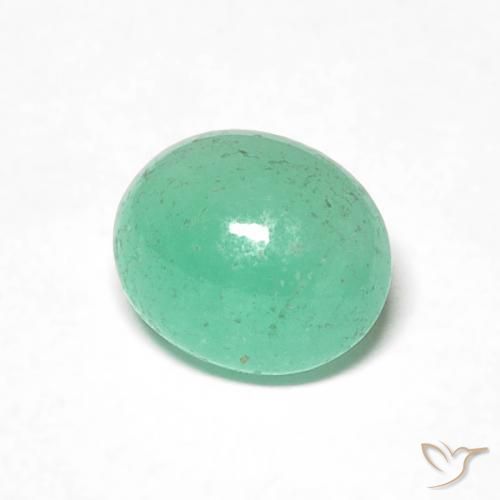Esmeralda Samambaia verde Natural 0.81ct, oval, Translúcido